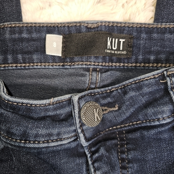 Kut From The Kloth Dark Was Skinny Jeans Size 8 Mid High Rise - Picture 7 of 14